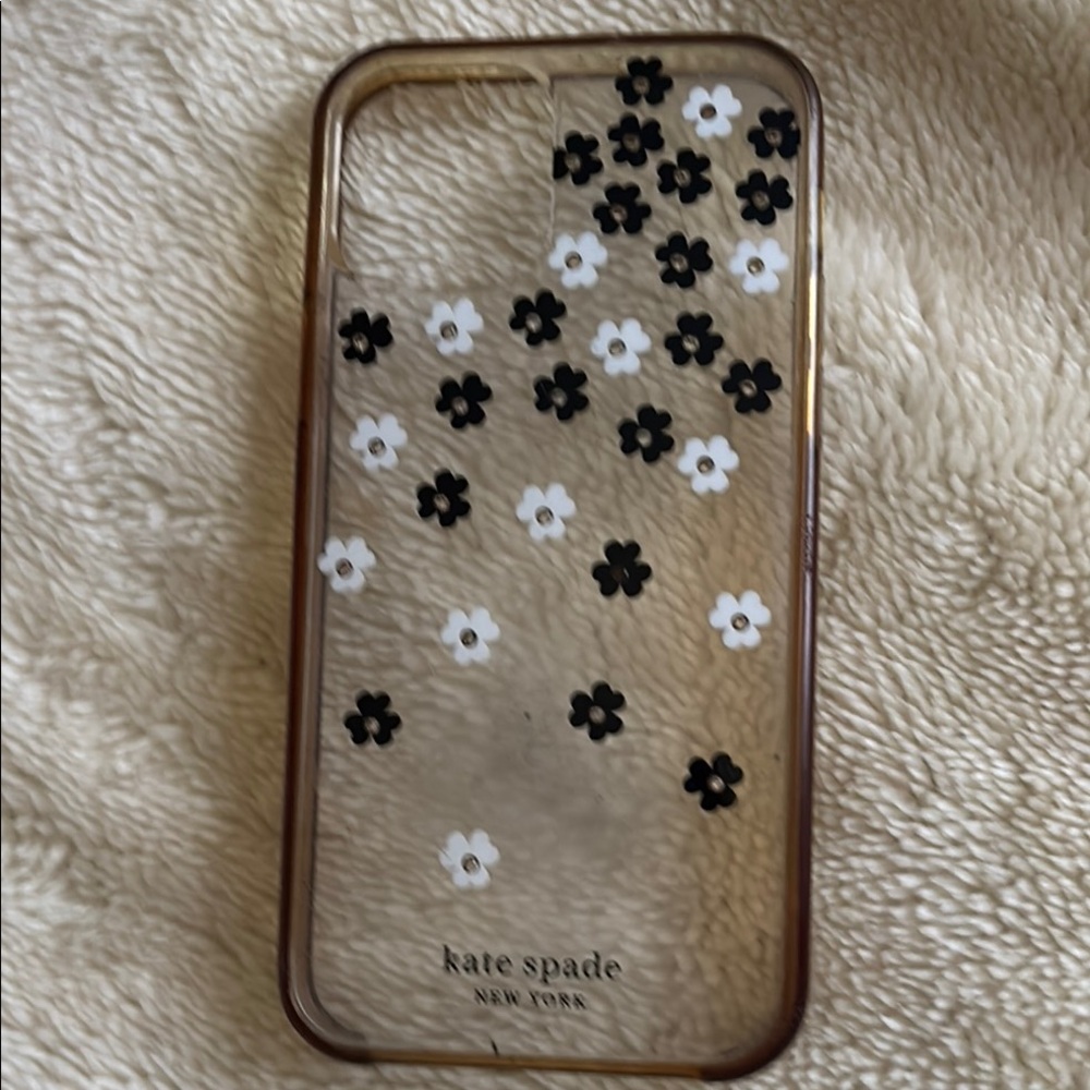 iPhone 12 caseKate Spade Black and White Floral Phone Case
